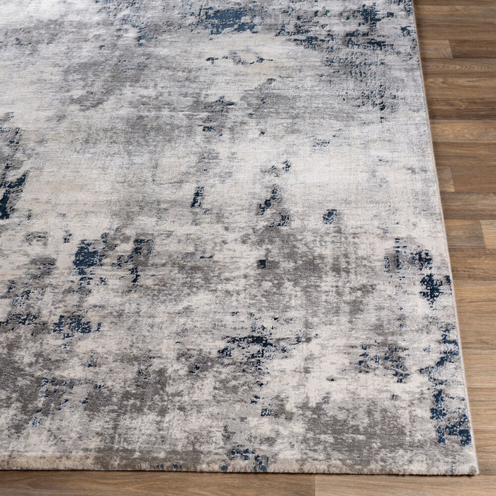 Aisha Machine Woven Rug — Charcoal / Blue | AIS-2314