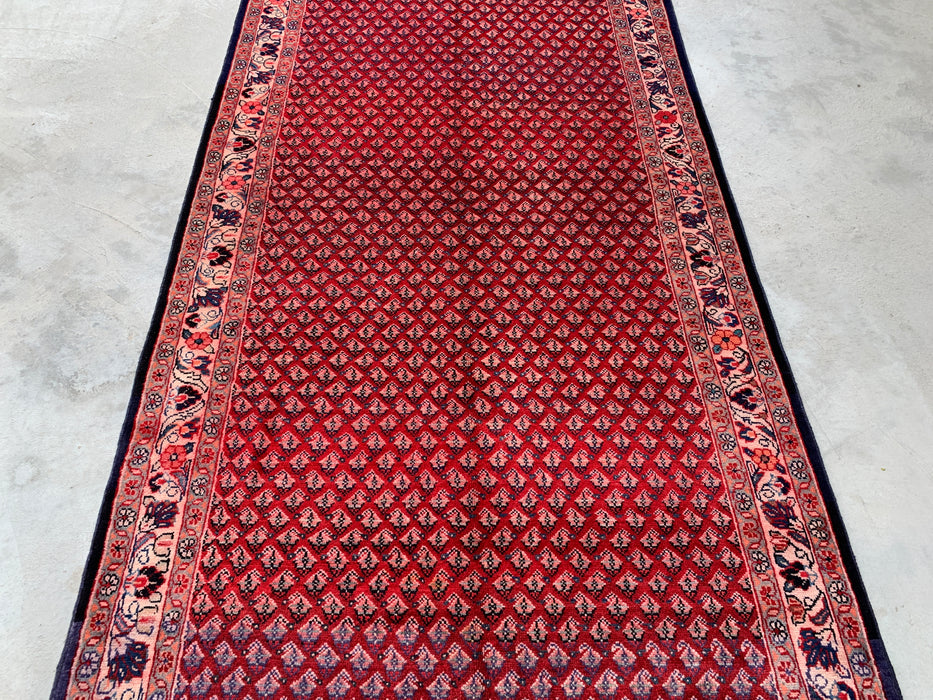 11'6 x 4'8 Hand-Knotted Persian Wool Rug - Red All-Over Floral Geometric Design - KBHM-898