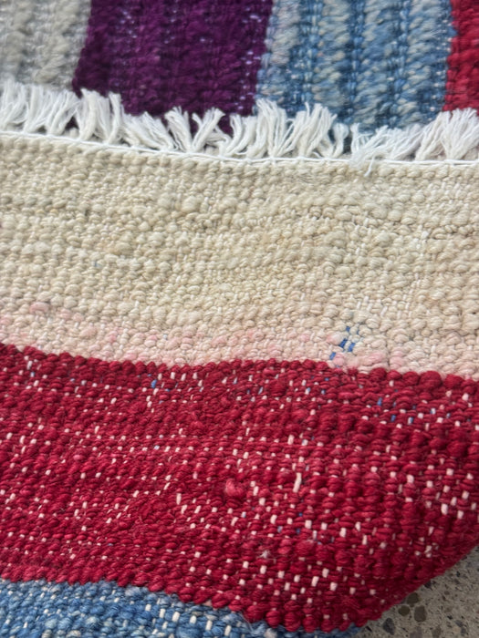 3'8x5'2 Hand Knotted Moroccan Multi Coloured Gebba Area Rug