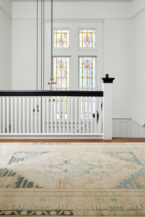 Anadolu Hand Knotted Rug — Teal / Cream | AAU-2301