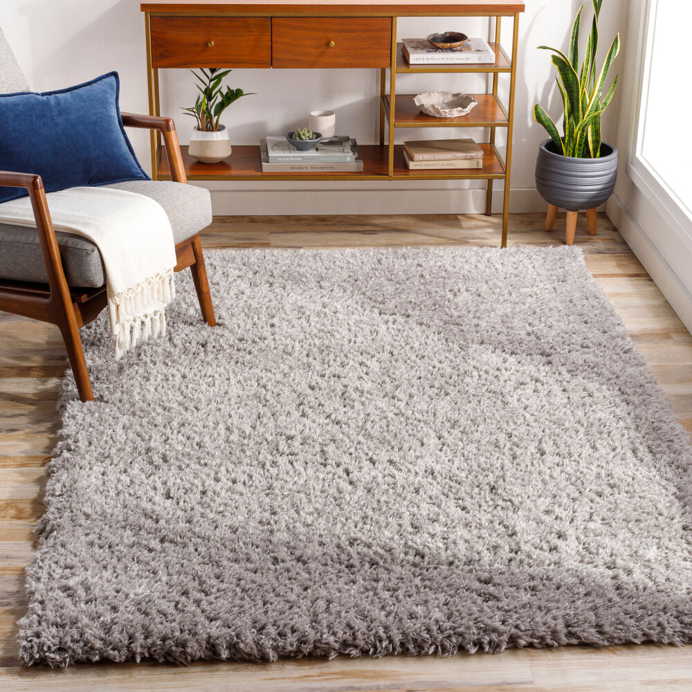 Angora Machine Woven Rug — Medium Gray | ANG-2302 - colour & pattern