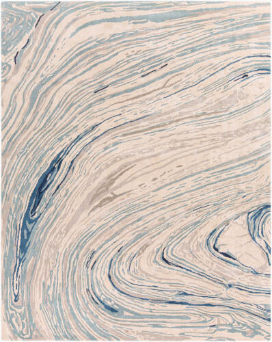 Kavita Handmade Rug — Ice Blue / Oatmeal | KVT-2308 - performance