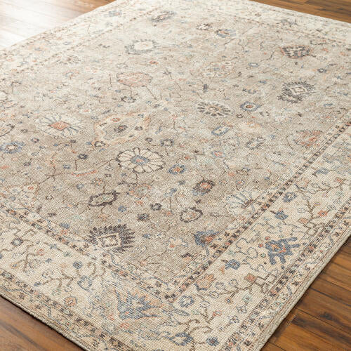 Davina Machine Woven Rug — Gray / Beige | BOCC-2302 - colour & pattern