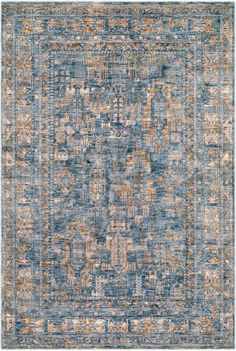 Livabliss Mirabel Machine Woven Rug — Denim / Camel | MBE-2301