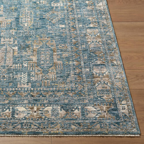 Livabliss Mirabel Machine Woven Rug — Denim / Camel | MBE-2301