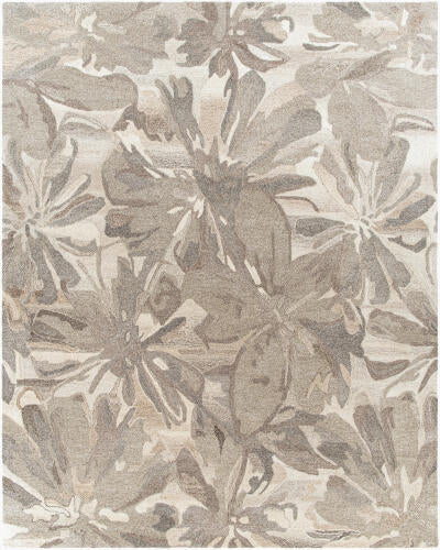 Athena Handmade Wool Floral Rug — Taupe | ATH-5150 - performance