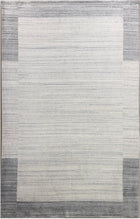 8'X10' Hand-Knotted Silverstone Wool Area Rug- Ivory/Grey