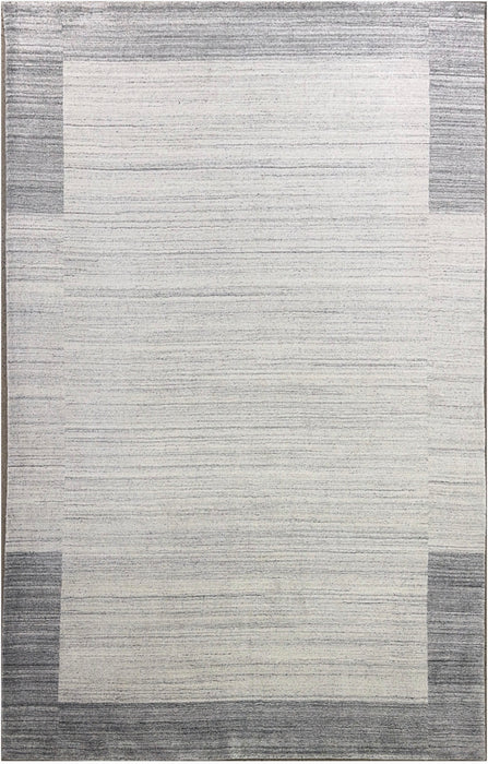 8'X10' Hand-Knotted Silverstone Wool Area Rug- Ivory/Grey
