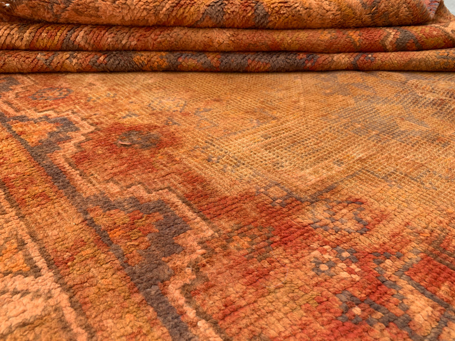 7'10 x 4'10 Hand-Knotted Persian Wool Rug - Faded Rust Vintage Tribal Medallion Design - KBHM-909