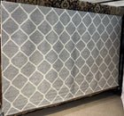 9'X12' Hand-Knotted Marrakech Wool Area Rug- Grey/Cream