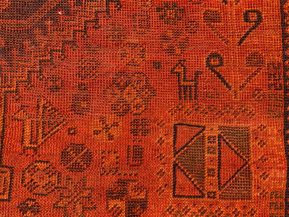 6'9 x 4'6 Hand-Knotted Persian Wool Rug - Faded Rust Tribal Medallion Design - KBHM-917