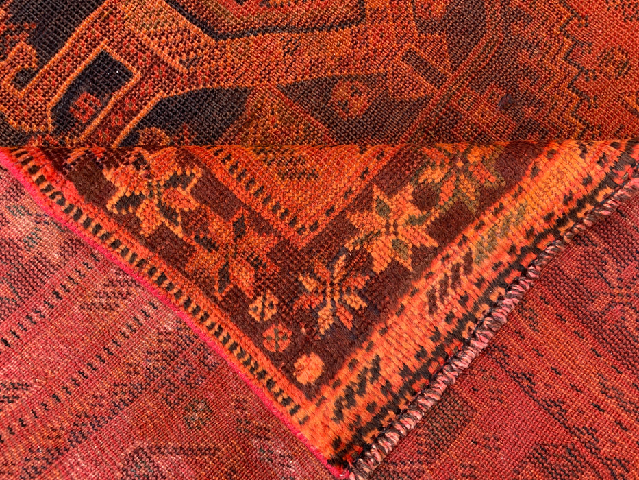 6'9 x 4'6 Hand-Knotted Persian Wool Rug - Faded Rust Tribal Medallion Design - KBHM-917