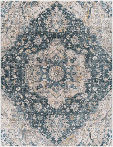 Livabliss Cardiff Machine Woven Rug — Teal / Gray | CDF-2307 - performance