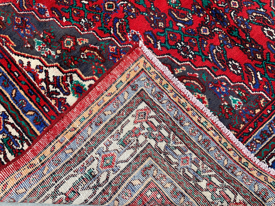 Handmade Persian Wool Area Rug 7x10 - Red Floral Medallion Persian Style Rug - Exact Size 9'10" x 6'10" - KBHM-933