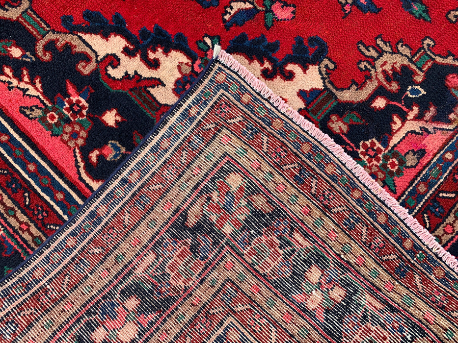 10'3 x 7'4 Hand-Knotted Persian Wool Rug - Red Floral Medallion Design - KBHM-934
