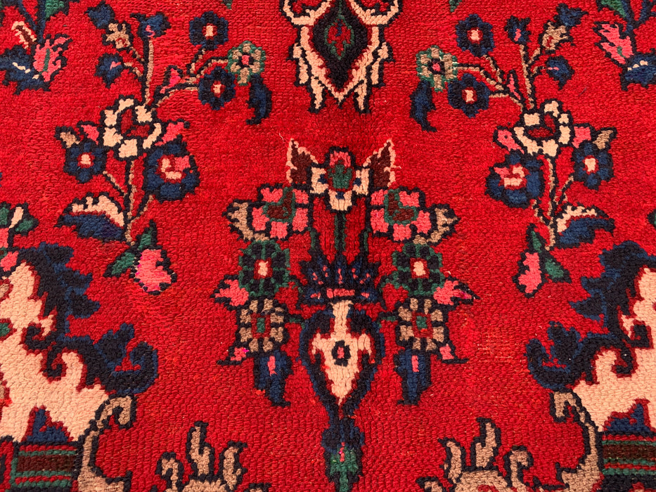 10'3 x 7'4 Hand-Knotted Persian Wool Rug - Red Floral Medallion Design - KBHM-934