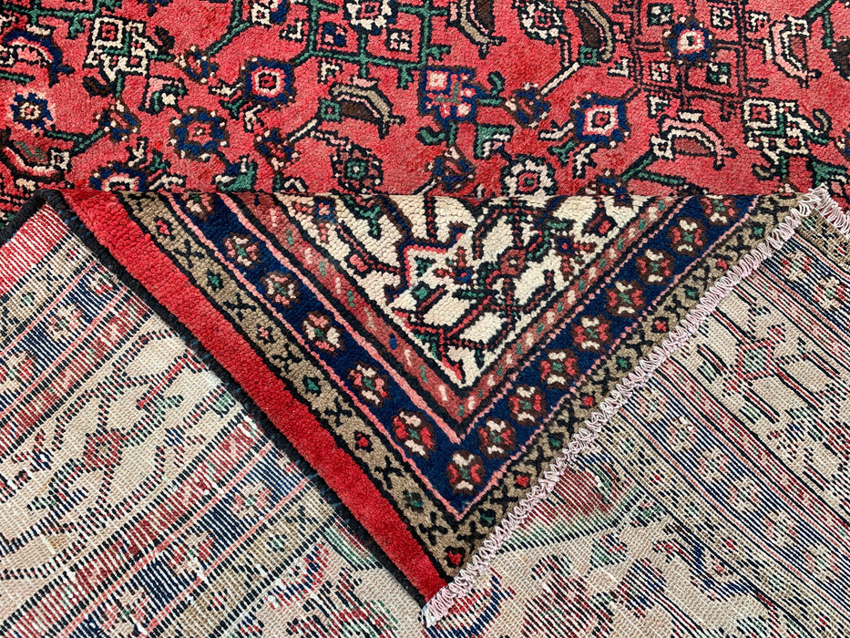 11'8 x 8'7 Hand-Knotted Persian Wool Rug - Coral Red Medallion Design - KBHM-935
