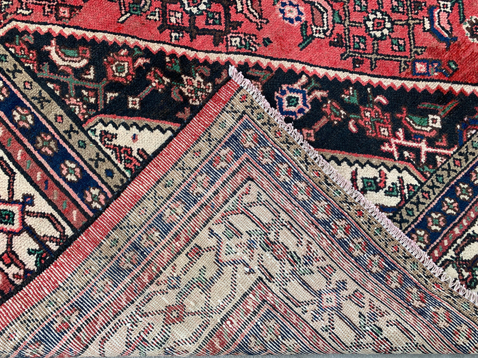 11'8 x 8'7 Hand-Knotted Persian Wool Rug - Coral Red Medallion Design - KBHM-935
