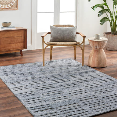 Calgary Handmade Rug — Blue / Gray | CGR-2306 - colour & pattern