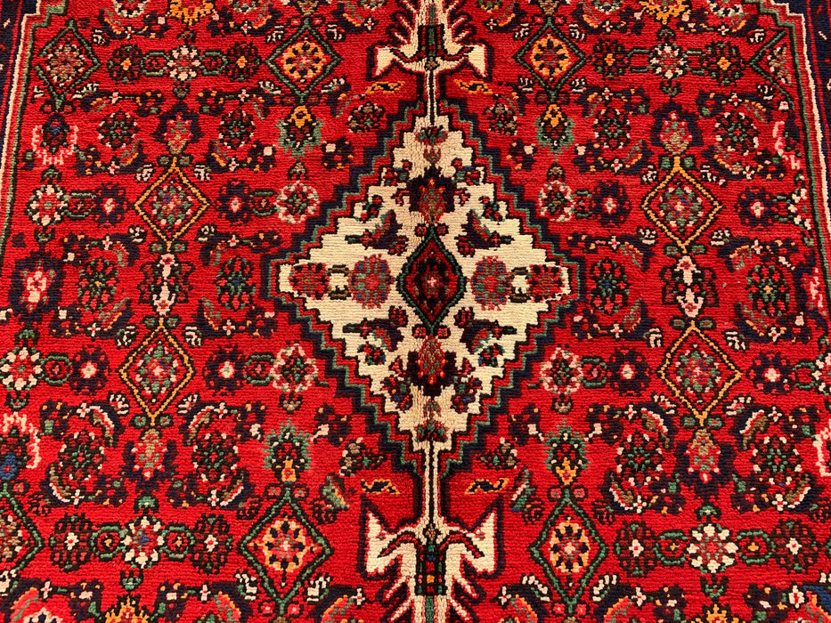 9'11 x 7'1 Hand-Knotted Persian Wool Rug - Red Geometric Floral Medallion Design - KBHM-940