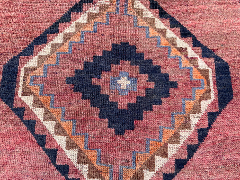 7'2 x 4'1 Hand-Knotted Persian Wool Rug - Taupe Geometric Tribal Diamond Design - KBHM-947