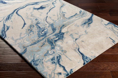 Kavita Handmade Rug — Navy / Light Beige | KVT-2315