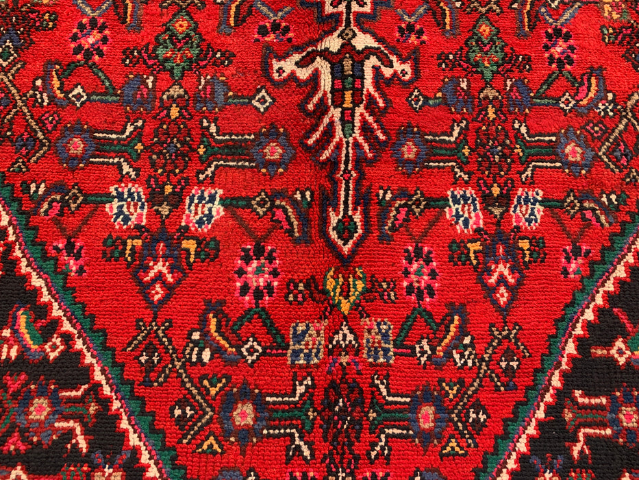 Handmade Persian Wool Area Rug 7x10 - Red Medallion Persian Style Rug - Exact Size 9'8" x 6'11" - KBHM-952