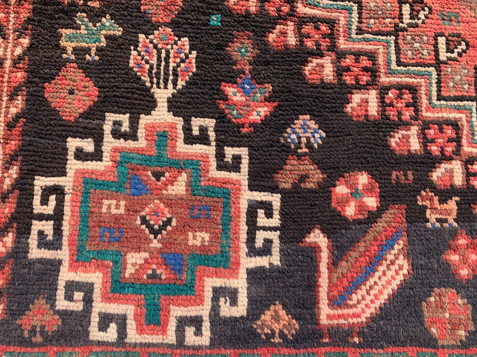 8'5 x 5'7 Hand-Knotted Persian Wool Rug - Faded Coral Tribal Medallion Design - KBHM-965