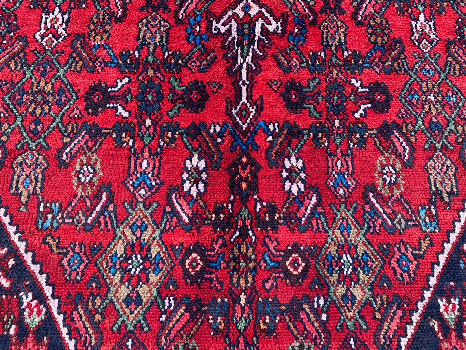 9'9 x 7'10 Hand-Knotted Persian Wool Rug - Red Medallion Design - KBHM-968