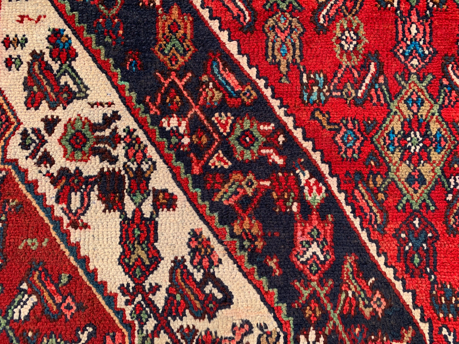 9'9 x 7'10 Hand-Knotted Persian Wool Rug - Red Medallion Design - KBHM-968