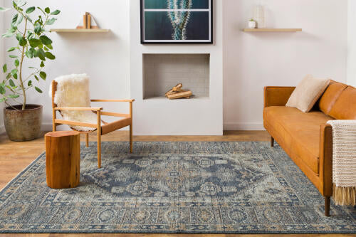 Reign Handmade Wool Rug — Navy / Taupe | REG-2309 - colour & pattern