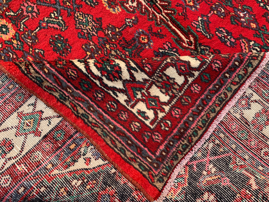 9'10 x 7'4 Hand-Knotted Persian Wool Rug - Red Medallion Design - KBHM-970