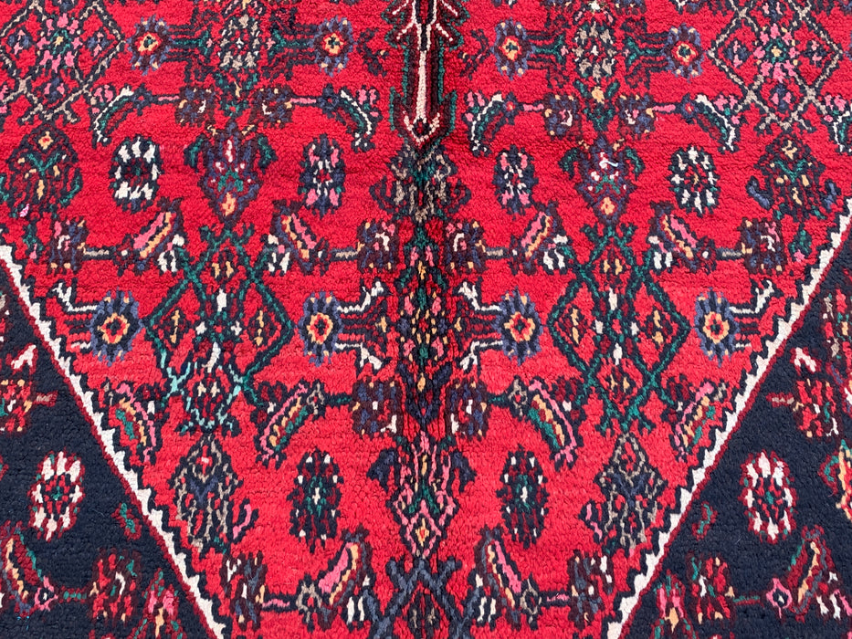 9'10 x 7'4 Hand-Knotted Persian Wool Rug - Red Medallion Design - KBHM-970