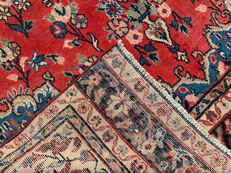 9'10 x 5'10 Hand-Knotted Persian Wool Rug - Red Floral Medallion Design - KBHM-972