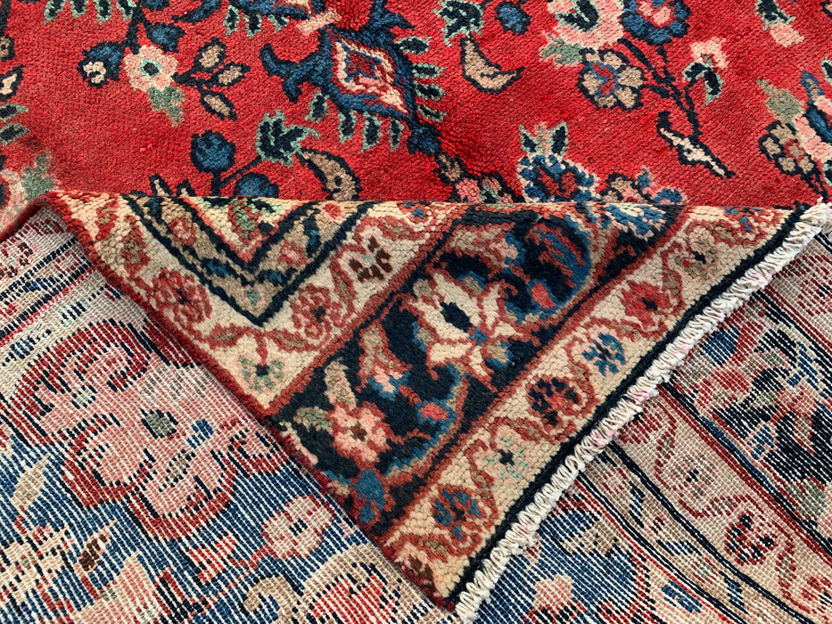 9'10 x 5'10 Hand-Knotted Persian Wool Rug - Red Floral Medallion Design - KBHM-972