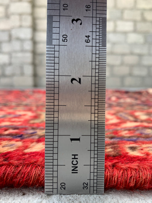 8'4 x 5'5 Hand-Knotted Persian Wool Rug - Red Tribal Medallion Design - KBHM-973