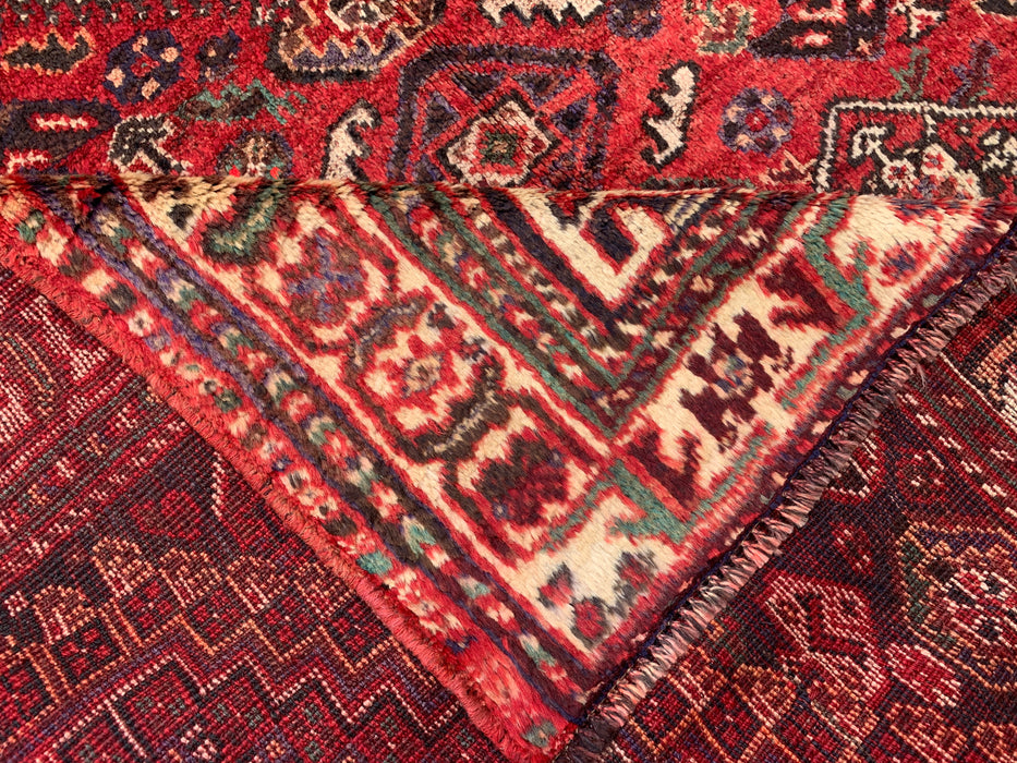 8'4 x 5'5 Hand-Knotted Persian Wool Rug - Red Tribal Medallion Design - KBHM-973