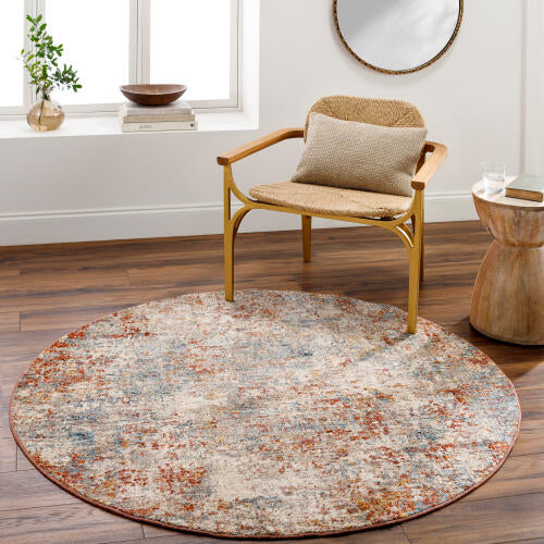 Livabliss Mirabel Machine Woven Rug — Dusty Coral / Pale Blue | MBE-2300