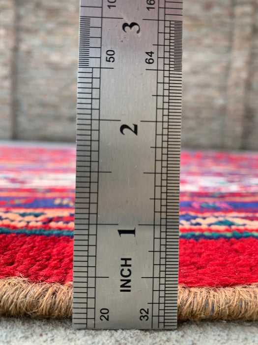 10'2 x 7'0 Hand-Knotted Persian Wool Rug - Red Medallion Design - KBHM-982