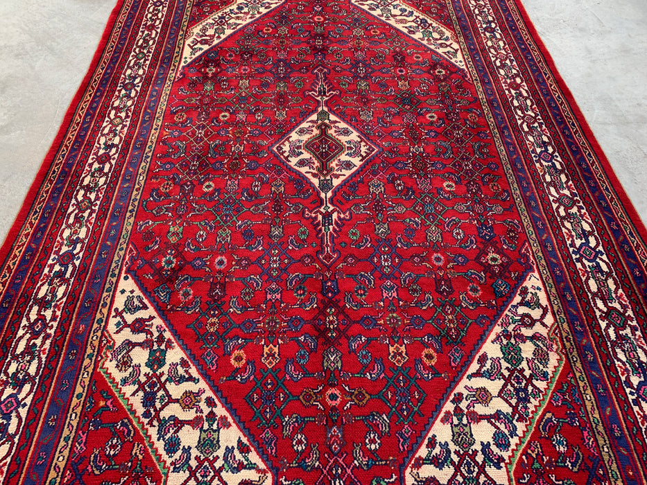 10'2 x 7'0 Hand-Knotted Persian Wool Rug - Red Medallion Design - KBHM-982