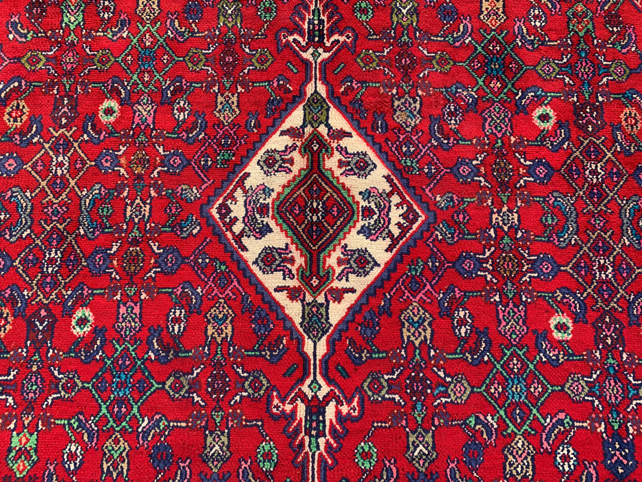 10'2 x 7'0 Hand-Knotted Persian Wool Rug - Red Medallion Design - KBHM-982