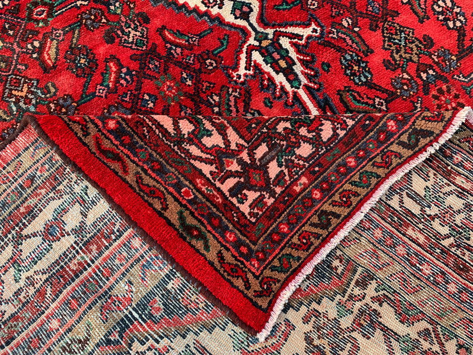 9'10 x 7'0 Hand-Knotted Persian Wool Rug - Red Medallion Design - KBHM-985