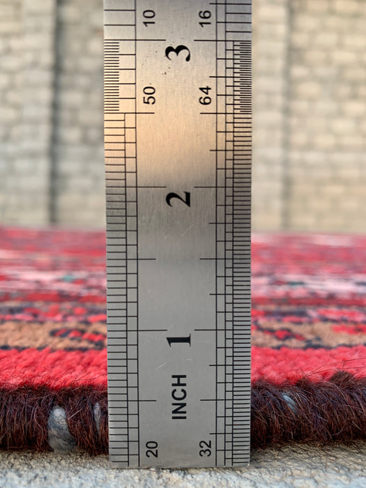 9'10 x 7'0 Hand-Knotted Persian Wool Rug - Red Medallion Design - KBHM-985