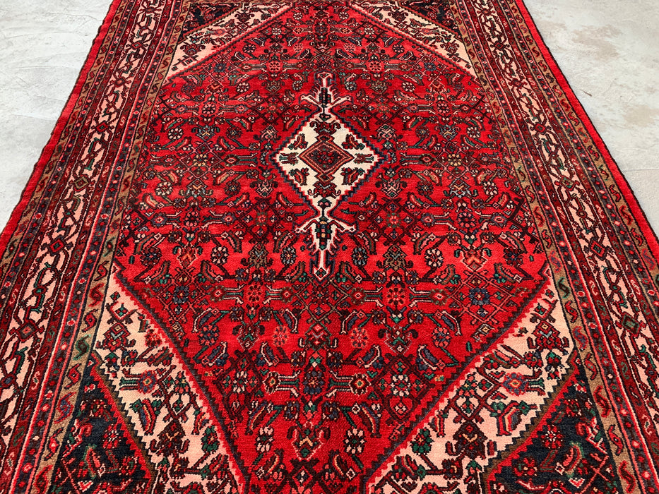9'10 x 7'0 Hand-Knotted Persian Wool Rug - Red Medallion Design - KBHM-985