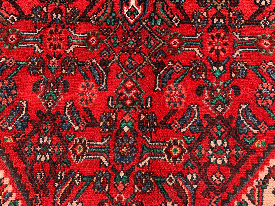 9'10 x 7'0 Hand-Knotted Persian Wool Rug - Red Medallion Design - KBHM-985