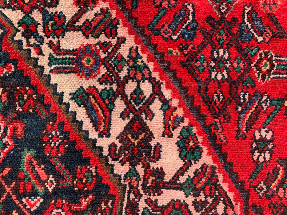9'10 x 7'0 Hand-Knotted Persian Wool Rug - Red Medallion Design - KBHM-985