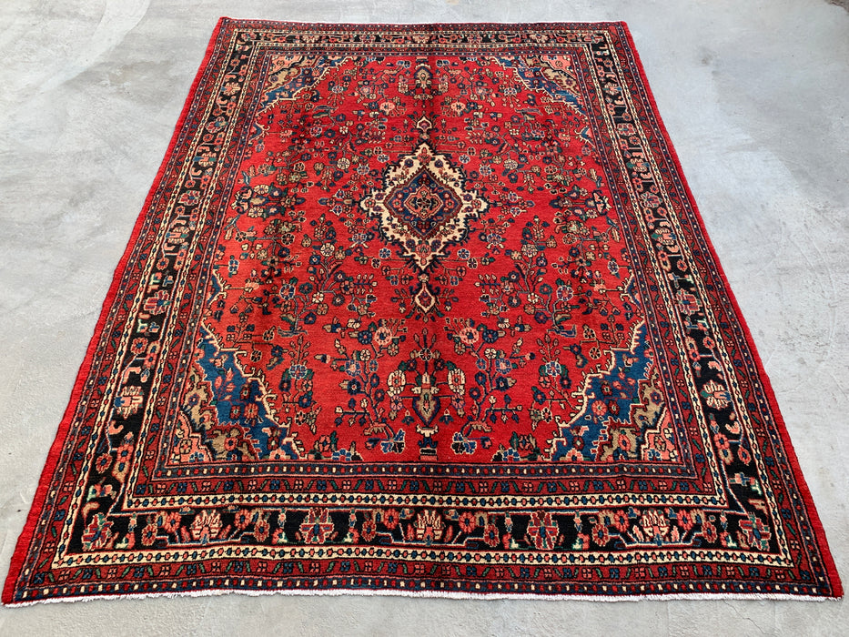 12'0 x 9'0 Hand-Knotted Persian Wool Rug - Red Floral Medallion Design - KBHM-986