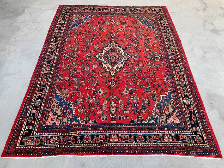 12'0 x 9'0 Hand-Knotted Persian Wool Rug - Red Floral Medallion Design - KBHM-986