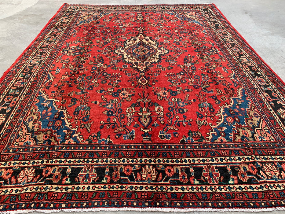 12'0 x 9'0 Hand-Knotted Persian Wool Rug - Red Floral Medallion Design - KBHM-986