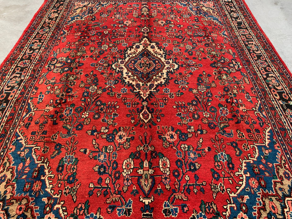 12'0 x 9'0 Hand-Knotted Persian Wool Rug - Red Floral Medallion Design - KBHM-986
